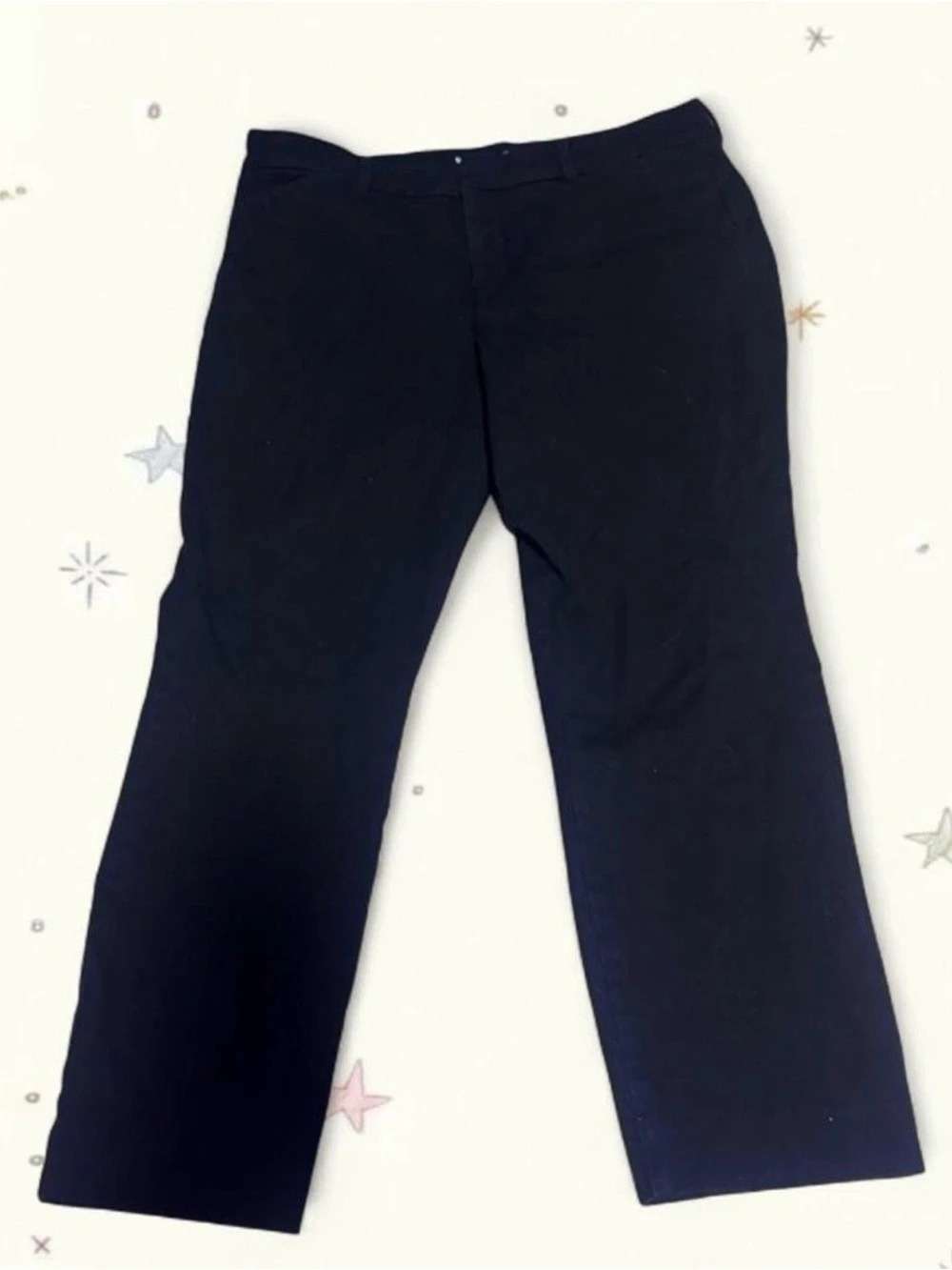 Old Navy High-Waisted Pixie Pants Straight Leg Dark Navy Blue Size 12